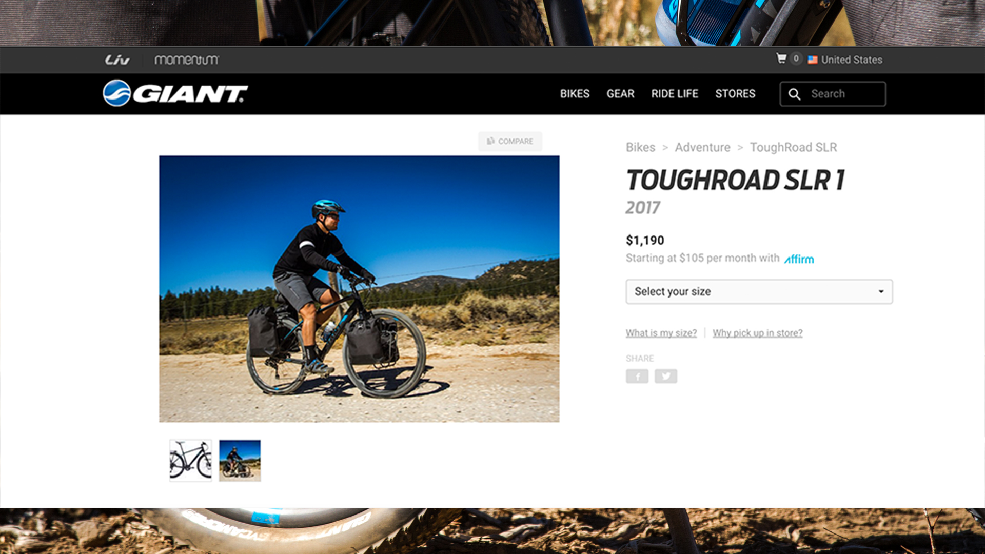 2016 Giant Bicycles, toughroad slr 1