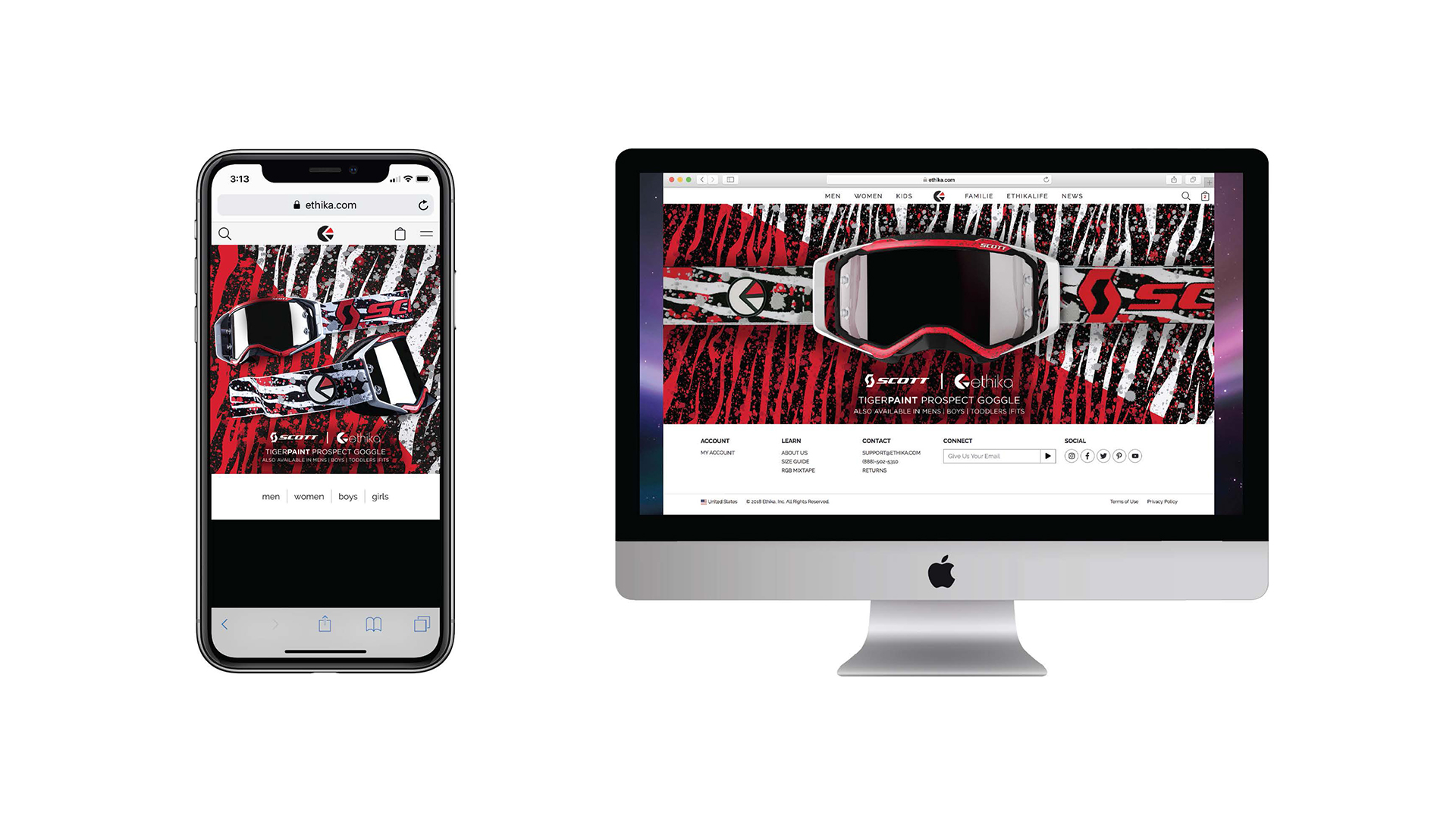 ethika scott prospect goggle launch campaign