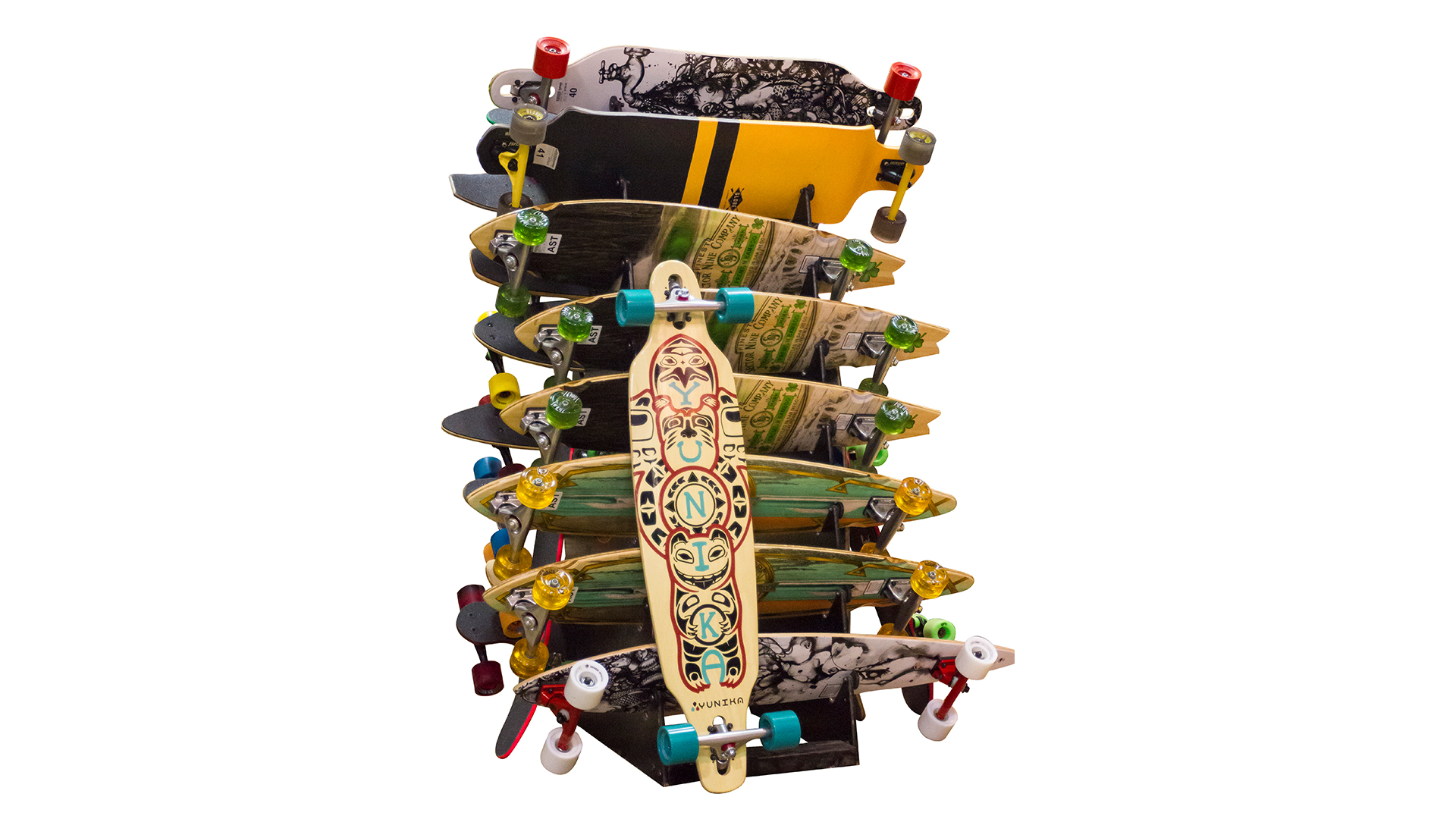 Yunika Iconic product photos, features First Nation Totem design
